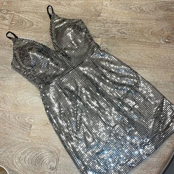 REVOLVE | Dresses | Vintage Dear Moon Glitter Spaghetti Strap Disco Party  New Years Dress Revolve | Poshmark